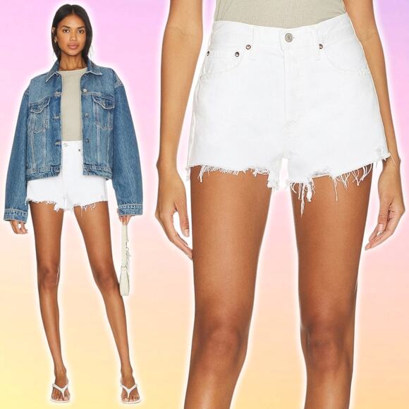 NWT AGOLDE Parker Vintage Cut-Off Short In Dough Size 33 - Picture 1 of 9